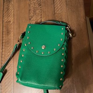 Small green cross body purse